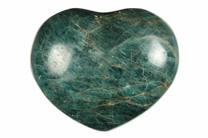 Polished Blue Apatite Heart - Madagascar #246482